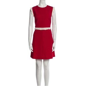 REDValentino Red and White Ruffle Mini Dress